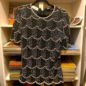 Beaded Vintage Party Top